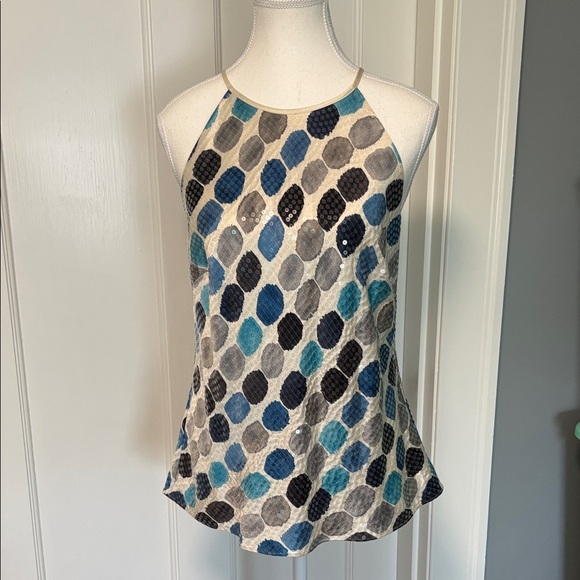 Ann Taylor Multicolor Sequin Patterned Tank Top - Picture 1 of 4